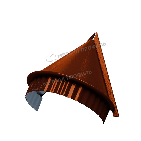 Заглушка конька круглого конусная (AGNETA-03-Copper\Copper-0.5) ― заказать в интернет-магазине Компании Металл Профиль недорого.